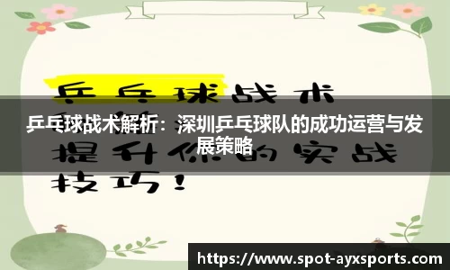 乒乓球战术解析：深圳乒乓球队的成功运营与发展策略
